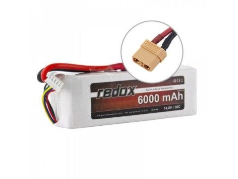 AKUMULATOR REDOX 6000 MAH 14,8V 30C - PAKIET LIPO AKUMULATOR REDOX 6000 MAH 14,8V 30C - PAKIET LIPO
