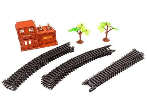 ELEKTRYCZNA KOLEJKA RAIL KING, PAROWÓZ + 3 WAGONY