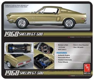 MODEL PLASTIKOWY DO SKLEJANIA AMT (USA) - 1968 SHELBY GT500
