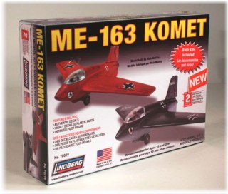 MODEL PLASTIKOWY DO SKLEJANIA LINDBERG (USA) ODRZUTOWIEC MESSERSCHMITT ME-163 KOMET