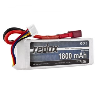 PAKIET AKUMULATOR REDOX LIPO 11,1V 1800MAH 20C