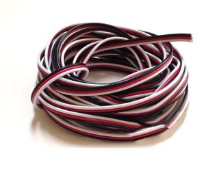 PRZEWÓD SERWA TRÓJŻYŁOWY 3 X 0,13 MM/1 MB PŁASKI (FUTABA)