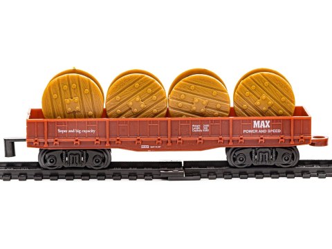 REALISTYCZNA KOLEJKA RAIL KING - PAROWÓZ + 3 WAGONY
