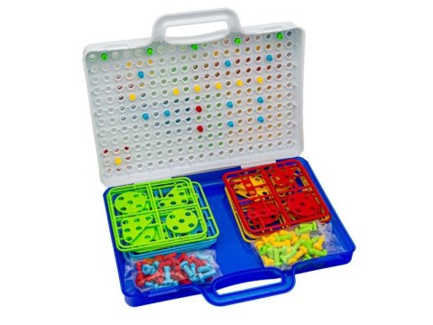 EDUKACYJNA UKŁADANKA,PUZZLE,KLOCKI KREATYWNA MOZAIKA, WKRĘTARKA 151 EL ZESTAW KONSTRUKCYJNY