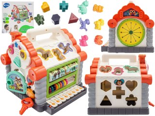 EDUKACYJNY DOMEK - PIANINKO, SORTER, LICZYDŁO, MELODIE