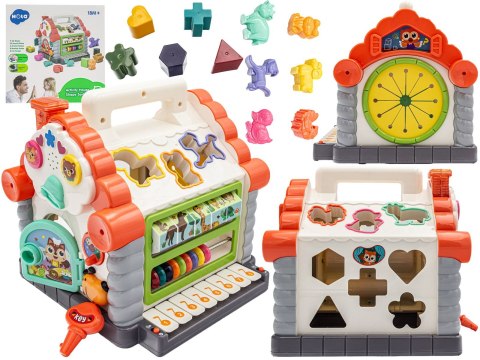EDUKACYJNY DOMEK - PIANINKO, SORTER, LICZYDŁO, MELODIE