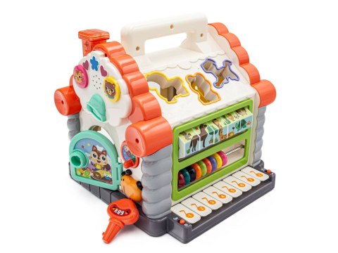 EDUKACYJNY DOMEK - PIANINKO, SORTER, LICZYDŁO, MELODIE