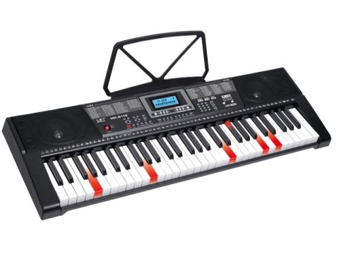 KEYBOARD MK-2115 ORGANY, 61 KLAWISZY, ZASILACZ, PODŚWIETLANE KLAWISZE
