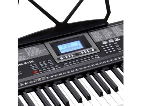 KEYBOARD MK-2115 ORGANY, 61 KLAWISZY, ZASILACZ, PODŚWIETLANE KLAWISZE