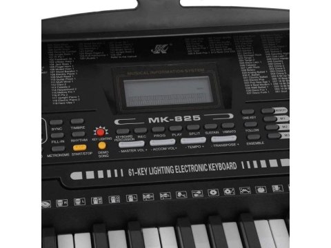 KEYBOARD MK-825 - ORGANY Z FUNKCJĄ NAUKI GRY