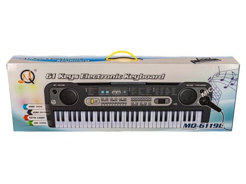 KEYBOARD MQ-6119L ORGANKI, 61 KLAWISZY, MIKROFON, NAUKA GRY