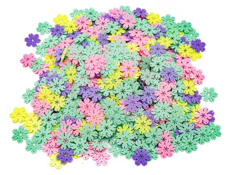 KLOCKI KONSTRUKCYJNE, RZEPY, KREATYWNE RZEPKI CZEPKI PŁATKI ŚNIEGU OK. 2500 SZTUK 3,1CM