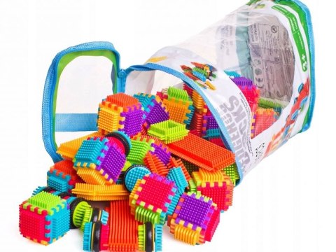 KLOCKI KONSTRUKCYJNE, WAFLE, JEŻYKI, GRZEBYKI 150 ELEMENTÓW