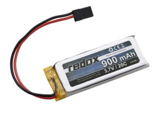 REDOX 900 MAH 3,7V 20C (POJEDYNCZE OGNIWO) (WTYCZKA JR)