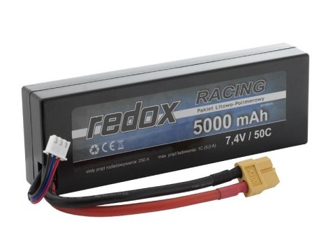REDOX RACING 5000 MAH 7,4V 50C HARDCASE SAMOCHODOWY PAKIET LIPO REDOX RACING 5000 MAH 7,4V 50C HARDCASE SAMOCHODOWY PAKIET LIPO