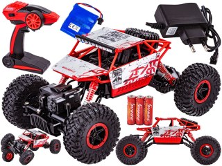 SAMOCHÓD RC ROCK CRAWLER 2.4GHZ 1:18 CZERWONY