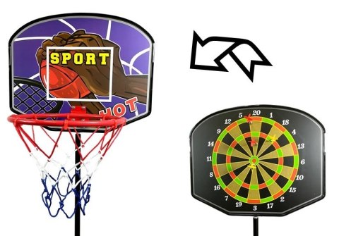 ZESTAW DO GRY 3W1 KOSZYKÓWKA BOKS DART
