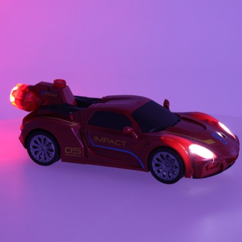 Robot zdalnie sterowany RC REVOLT Auto Sportowe 2w1 Przekształca się w Robota 2.4GHz Para LED Dźwięk