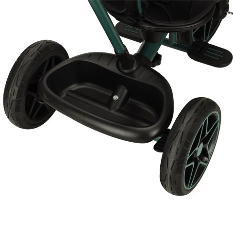 Rowerek trójkołowy TRIKE FIX Elite 2w1 z daszkiem obracany regulowany spacerówka prowadnik pasy zielony