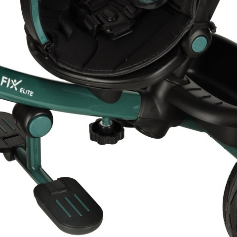 Rowerek trójkołowy TRIKE FIX Elite 2w1 z daszkiem obracany regulowany spacerówka prowadnik pasy zielony