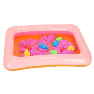 Piasek Kinetyczny w wiaderku 1kg foremki różowy