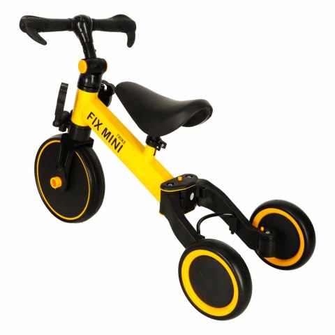 Rowerek Trike Fix Mini biegowy trójkołowy 3w1 z pedałami żółty Rowerek Trike Fix Mini biegowy trójkołowy 3w1 z pedałami żółty