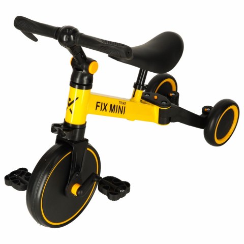 Rowerek Trike Fix Mini biegowy trójkołowy 3w1 z pedałami żółty Rowerek Trike Fix Mini biegowy trójkołowy 3w1 z pedałami żółty