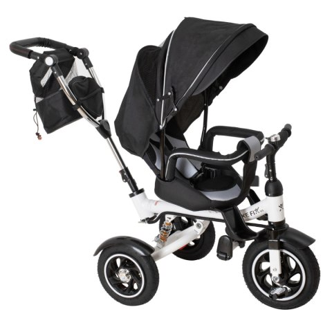 Rowerek Trójkołowy Trike Fix 3w1 z daszkiem obracany regulowany spacerówka prowadnik pasy V3 czarny Rowerek Trójkołowy Trike Fix 3w1 z daszkiem obracany regulowany spacerówka prowadnik pasy V3 czarny