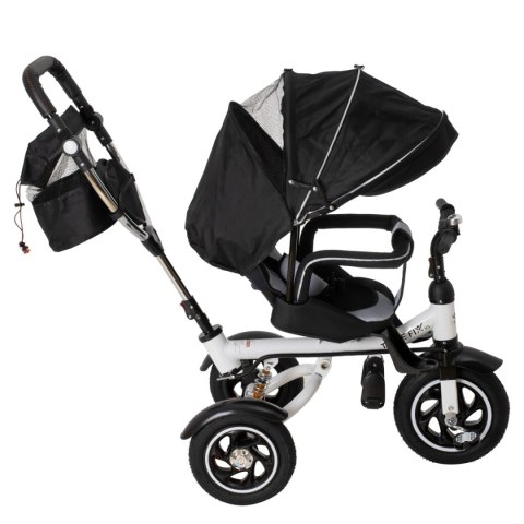 Rowerek Trójkołowy Trike Fix 3w1 z daszkiem obracany regulowany spacerówka prowadnik pasy V3 czarny Rowerek Trójkołowy Trike Fix 3w1 z daszkiem obracany regulowany spacerówka prowadnik pasy V3 czarny