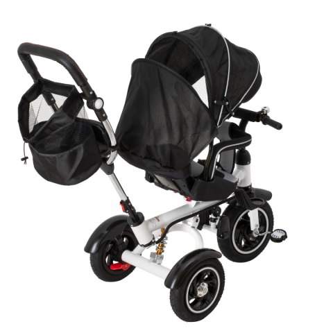Rowerek Trójkołowy Trike Fix 3w1 z daszkiem obracany regulowany spacerówka prowadnik pasy V3 czarny Rowerek Trójkołowy Trike Fix 3w1 z daszkiem obracany regulowany spacerówka prowadnik pasy V3 czarny