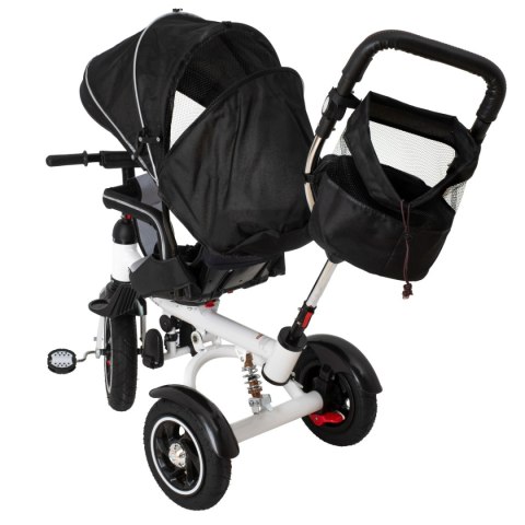Rowerek Trójkołowy Trike Fix 3w1 z daszkiem obracany regulowany spacerówka prowadnik pasy V3 czarny Rowerek Trójkołowy Trike Fix 3w1 z daszkiem obracany regulowany spacerówka prowadnik pasy V3 czarny