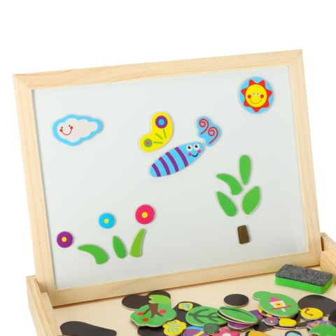 Tablica magnetyczna kredowa wielofunkcyjna ogród + kredka marker gąbka Tablica magnetyczna kredowa wielofunkcyjna ogród + kredka marker gąbka