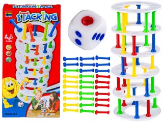 GRA ZRĘCZNOŚCIOWA STACKING - KOLOROWA WIEŻA, ZBUDUJ WIEŻĘ