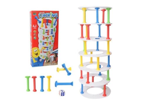 GRA ZRĘCZNOŚCIOWA STACKING - KOLOROWA WIEŻA, ZBUDUJ WIEŻĘ