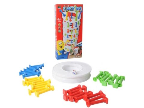 GRA ZRĘCZNOŚCIOWA STACKING - KOLOROWA WIEŻA, ZBUDUJ WIEŻĘ