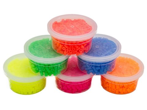 KORALIKI DO PRASOWANIA 3000SZT, PRASOWANKI, DO PRASOWANEK, 6 KOLORÓW, ZAPAS - FLUORESCENCYJNE MIX KOLORÓW