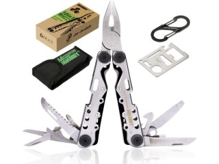 NARZĘDZIE WIELOFUNKCYJNE JAKEMY MULTITOOL 10W1 - KOMBINERKI, NÓŻ, PIŁA, KARTA PRZEŻYCIA