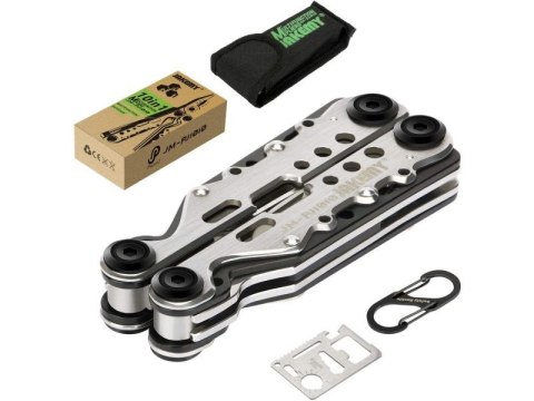 NARZĘDZIE WIELOFUNKCYJNE JAKEMY MULTITOOL 10W1 - KOMBINERKI, NÓŻ, PIŁA, KARTA PRZEŻYCIA