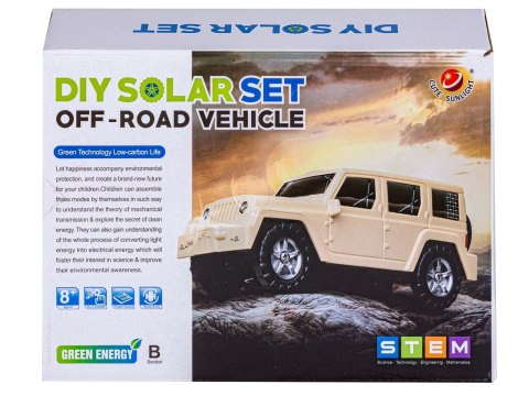 ZABAWKA SOLARNA SAMOCHÓD AUTO OFF ROAD - ZESTAW DO SAMODZIELNEGO ZŁOŻENIA