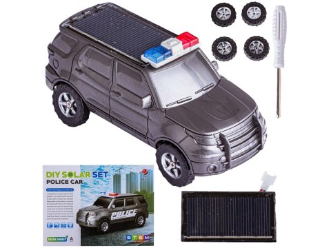ZABAWKA SOLARNA SAMOCHÓD - AUTO RADIOWÓZ POLICJA - ZESTAW DO SAMODZIELNEGO ZŁOŻENIA