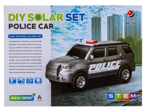 ZABAWKA SOLARNA SAMOCHÓD - AUTO RADIOWÓZ POLICJA - ZESTAW DO SAMODZIELNEGO ZŁOŻENIA