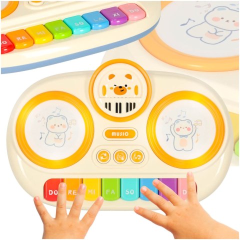 Pianinko organki interaktywne dla dzieci edukacyjne beżowy