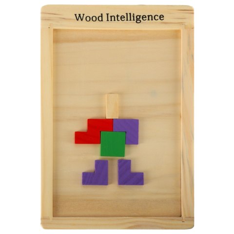 Puzzle drewniane układanka tetris klocki 40el.