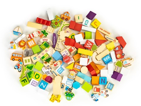Drewniane klocki edukayjne miasto zoo 120 el. ECOTOYS Drewniane klocki edukayjne miasto zoo 120 el. ECOTOYS