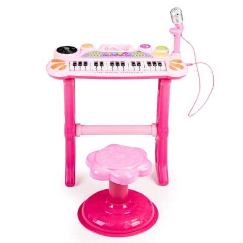 Keyboard organki pianinko z mikrofonem mp3 różowe Keyboard organki pianinko z mikrofonem mp3 różowe