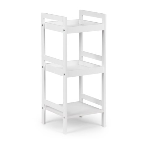 Regał szafka nocna stolik nocny 3 półki biały ModernHome Regał szafka nocna stolik nocny 3 półki biały ModernHome