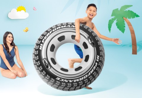 Koło do pływania opona z uchwytami materac wodny 56268 INTEX Koło do pływania opona z uchwytami materac wodny 56268 INTEX