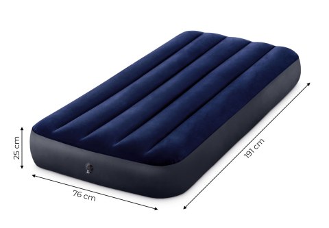 Materac dmuchany 191x76 cm łóżko do spania welurowy INTEX 64756 Materac dmuchany 191x76 cm łóżko do spania welurowy INTEX 64756