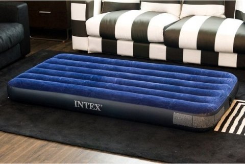 Materac dmuchany 191x76 cm łóżko do spania welurowy INTEX 64756 Materac dmuchany 191x76 cm łóżko do spania welurowy INTEX 64756