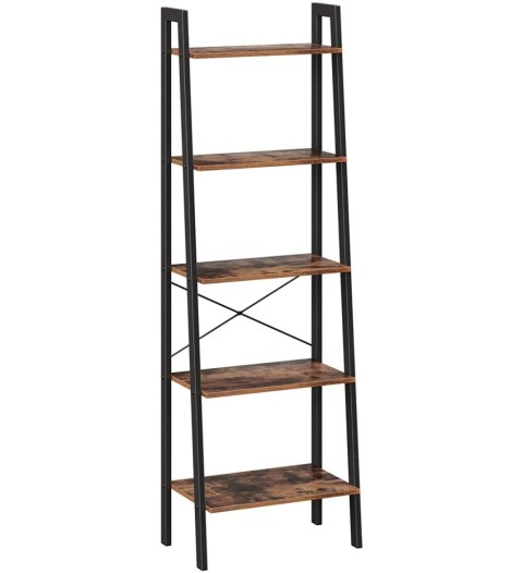 Regał w stylu rustykalnym 5 półek metalowy stelaż loft Regał w stylu rustykalnym 5 półek metalowy stelaż loft